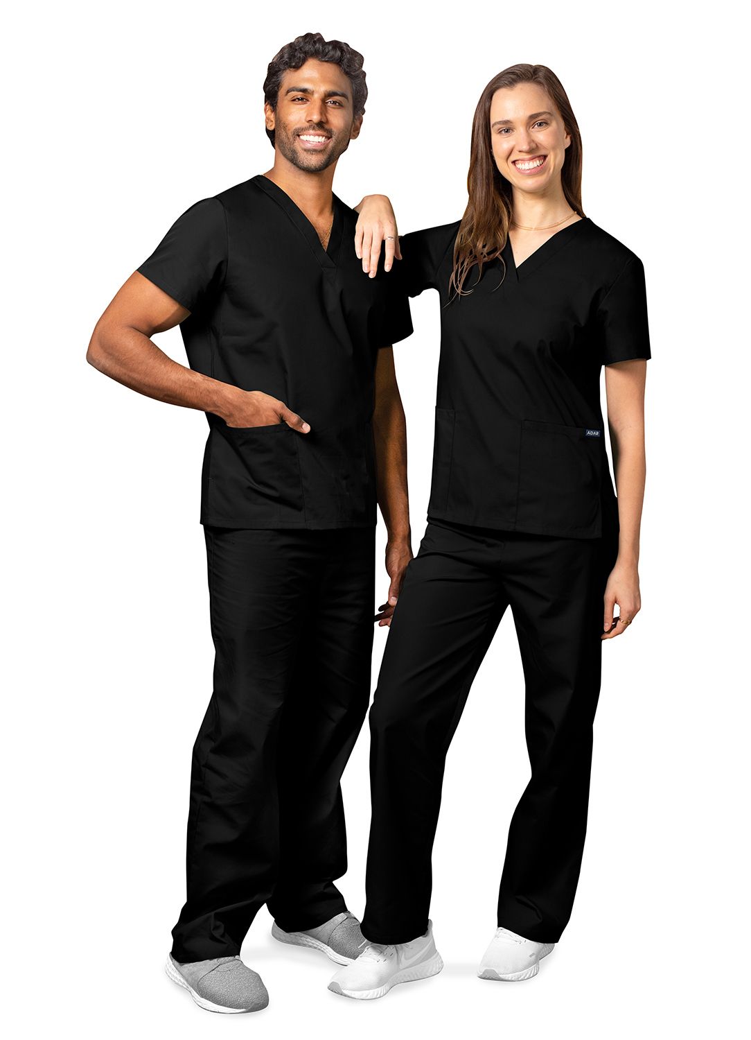 adar-unisex-drawstring-scrub-suit-black