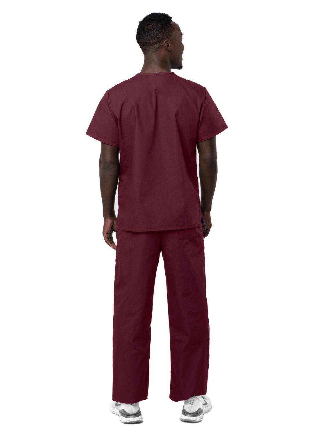 adar-unisex-drawstring-scrub-suit-burgundy