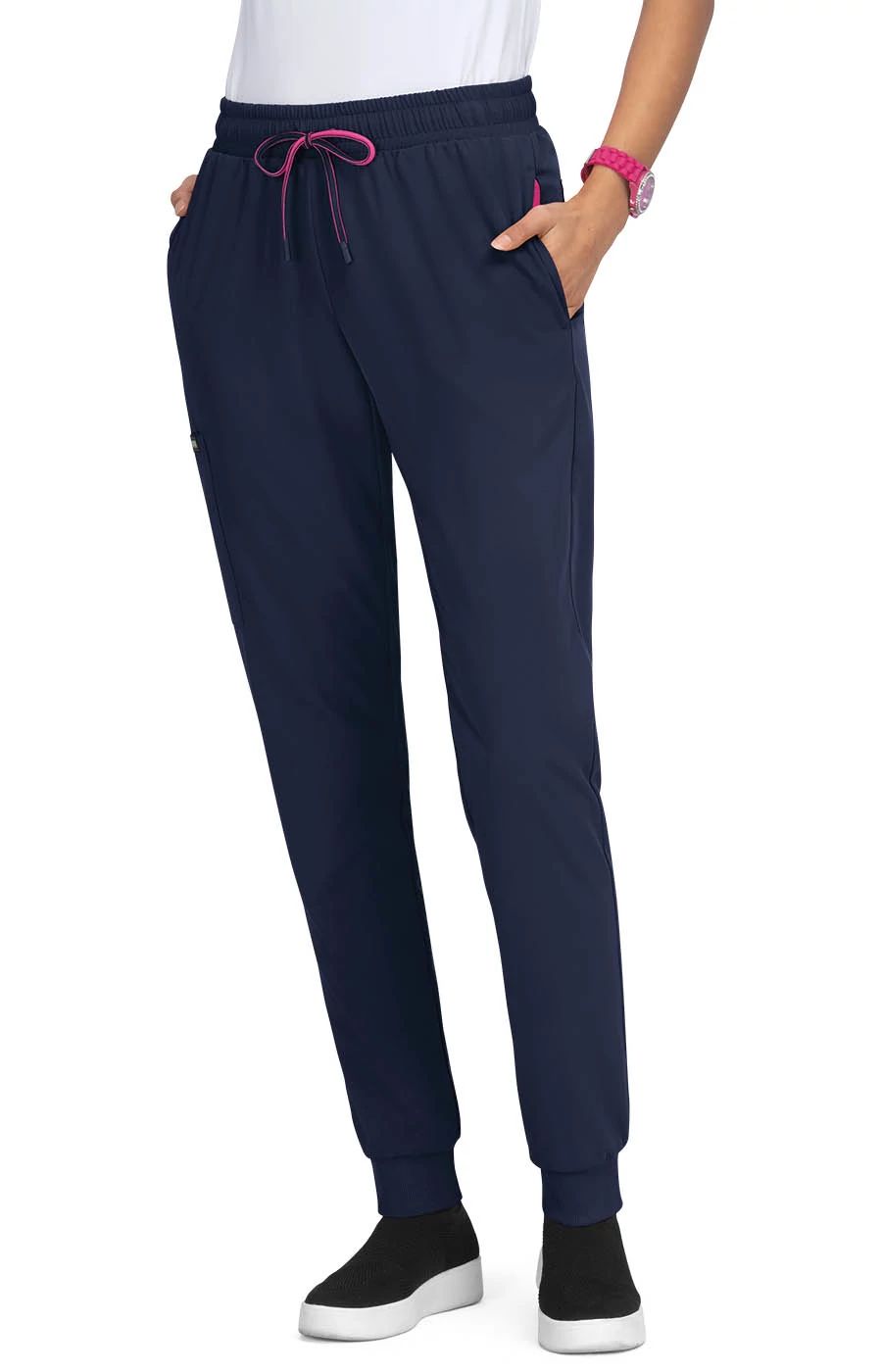 koi-shanelle-5-pocket-jogger-scrub-pants-navy-blue