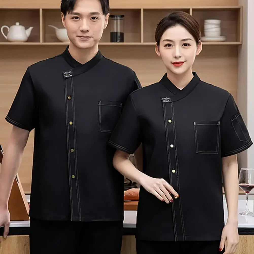 Kitchen Collar Chef Jacket (Short Sleeve)