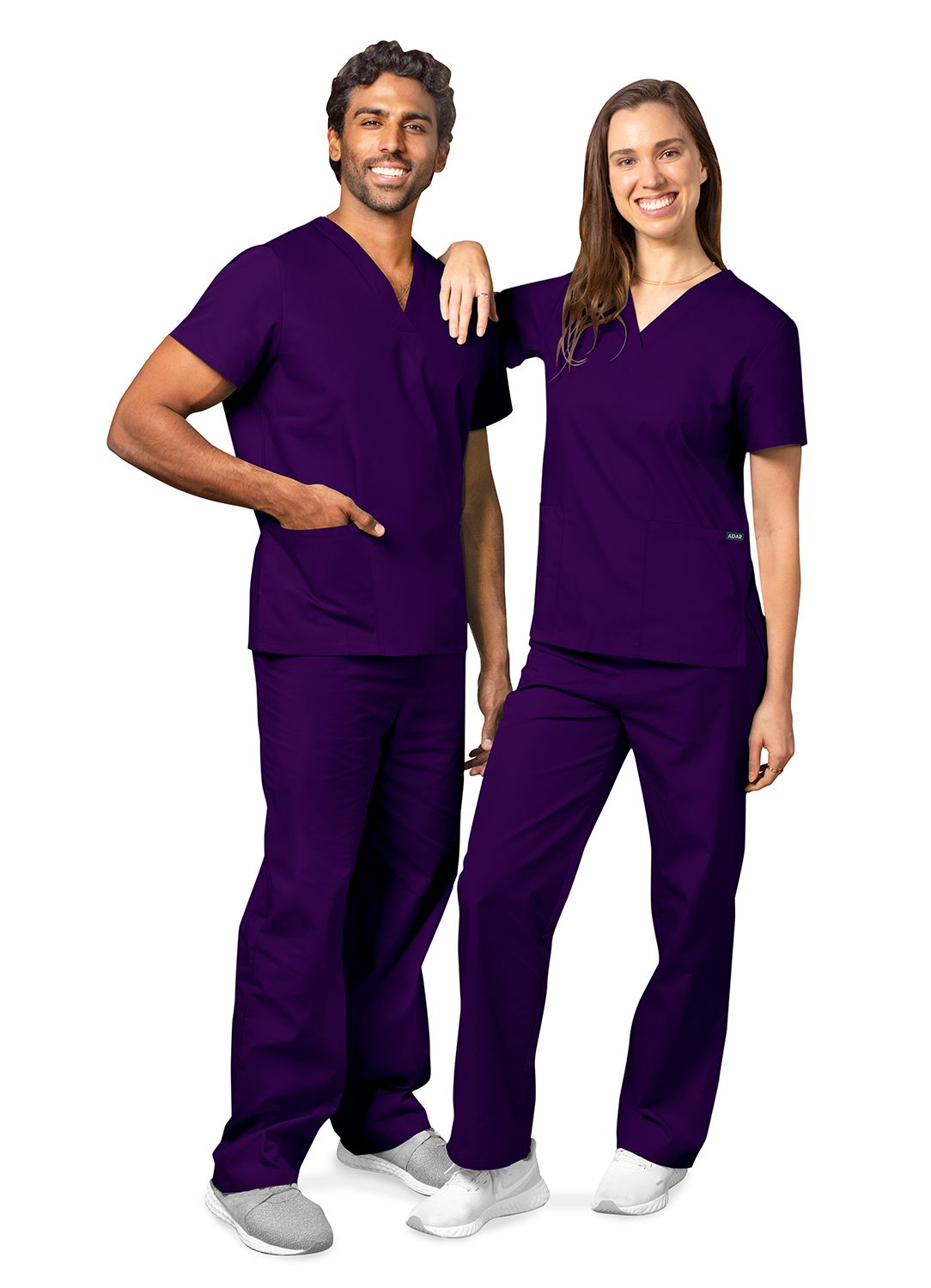 adar-unisex-drawstring-scrub-suit-purple
