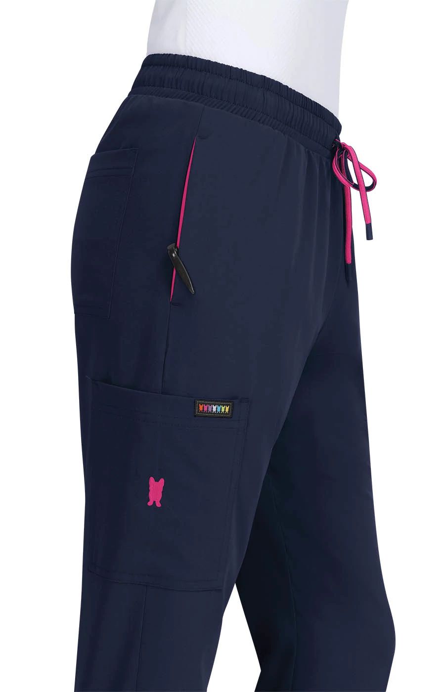 koi-shanelle-5-pocket-jogger-scrub-pants-navy-blue