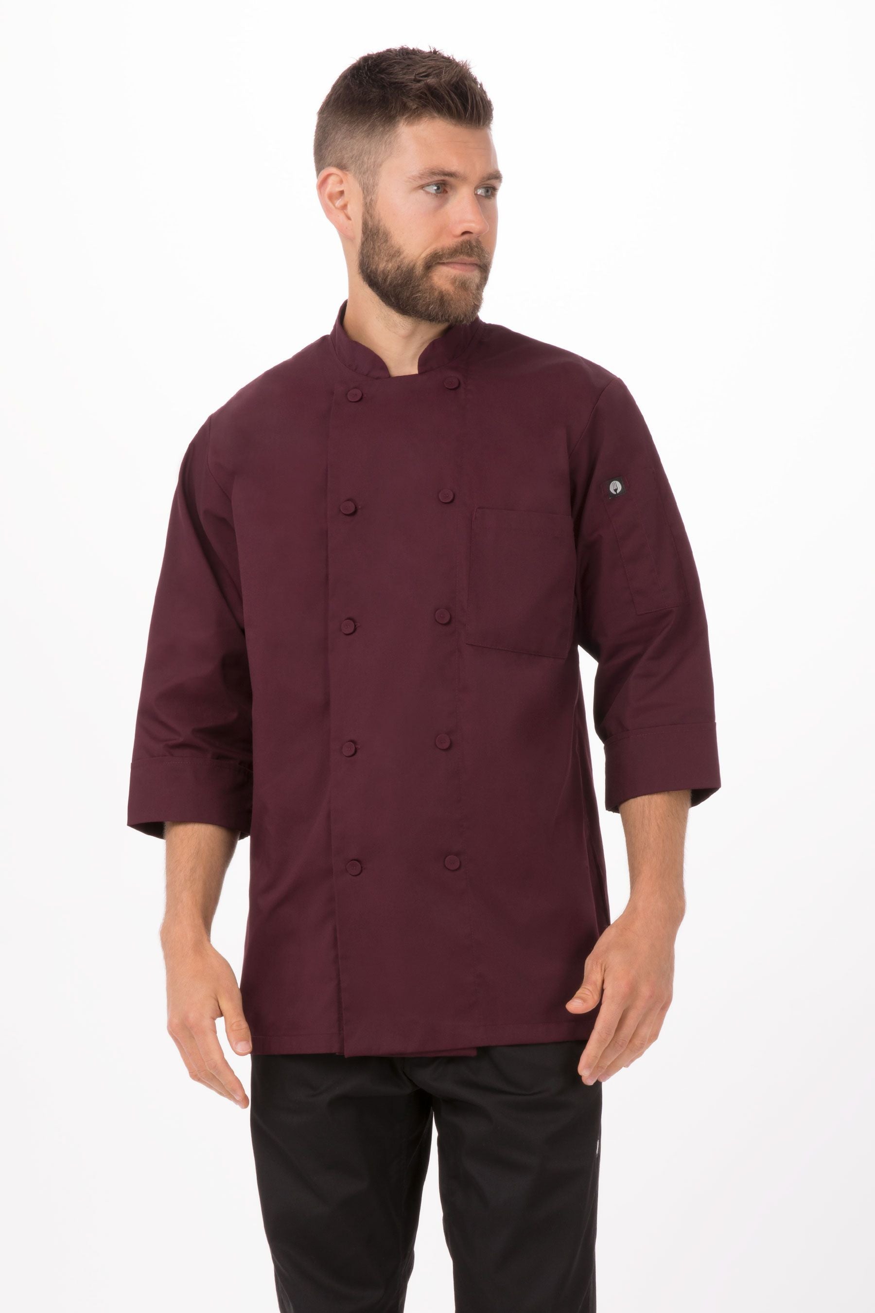 chef works-morocco-chef-coat-merlot